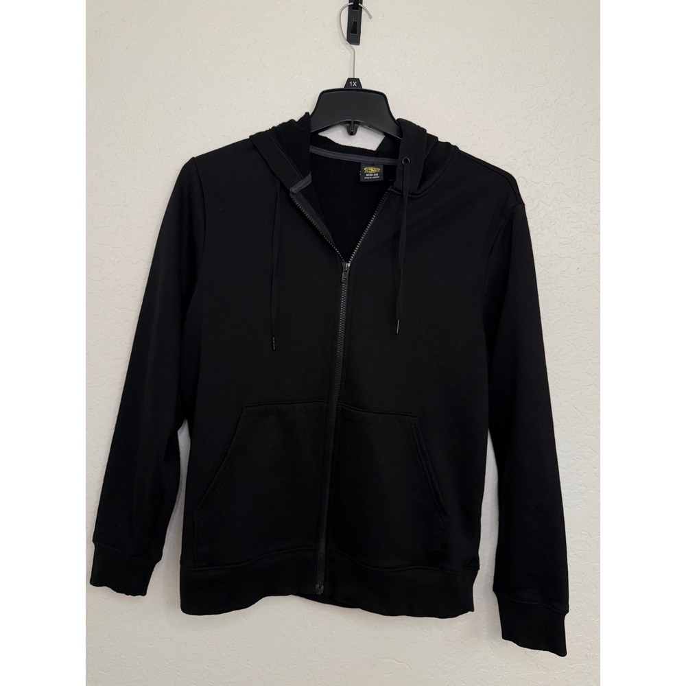 Athletic Works Mens Black Full Zip Fleece Hoodie Sweatshirt Size M 38-40